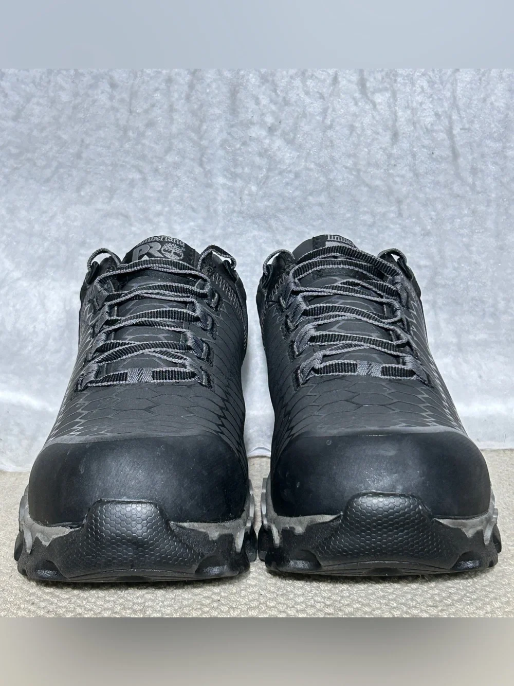 Timberland Pro Women’s Black Powertrain Sport Alloy Toe Work Sneaker Shoes SZ 8W